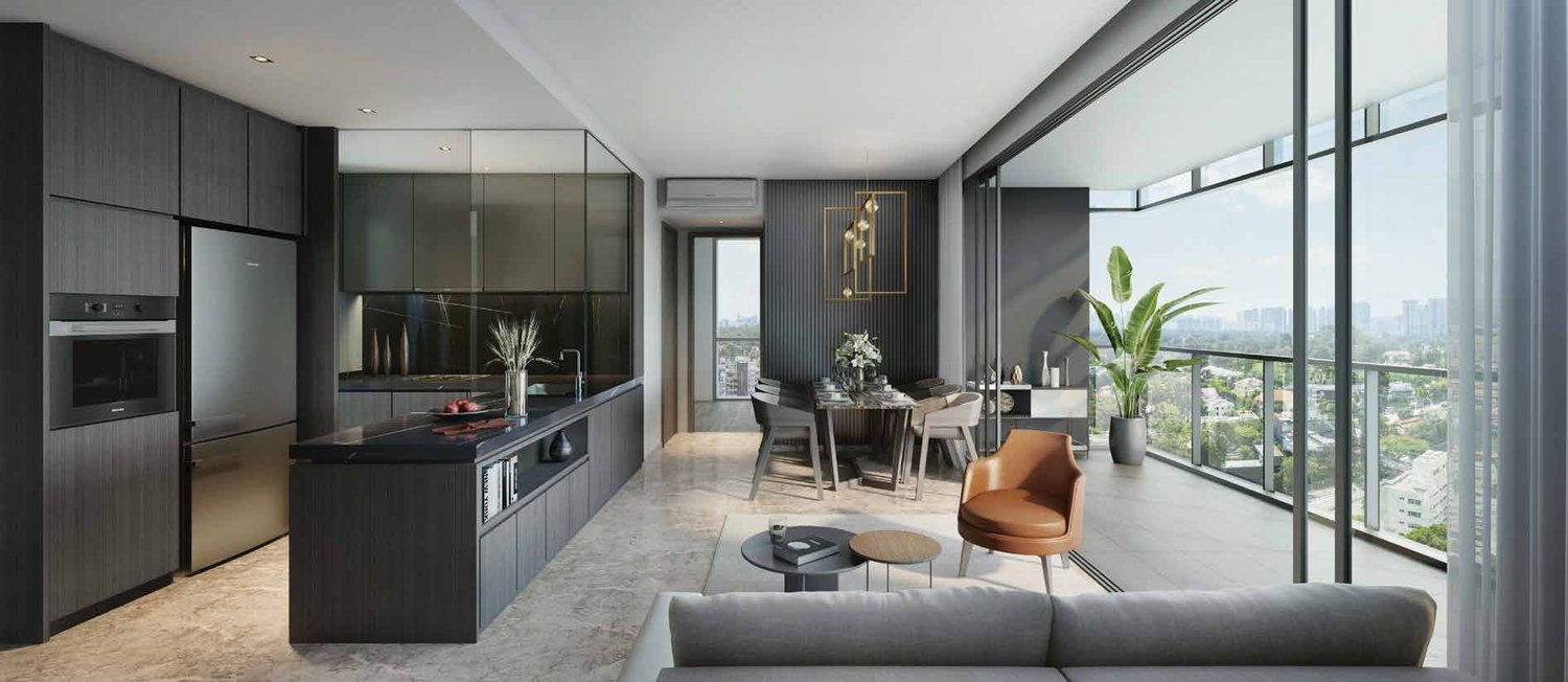 Kitchen and living